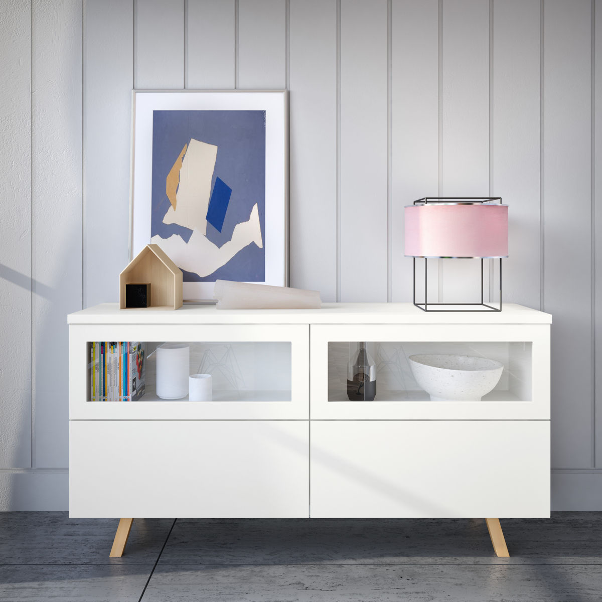 Mueble aparador modernos color blanco - Muebles Intermobel