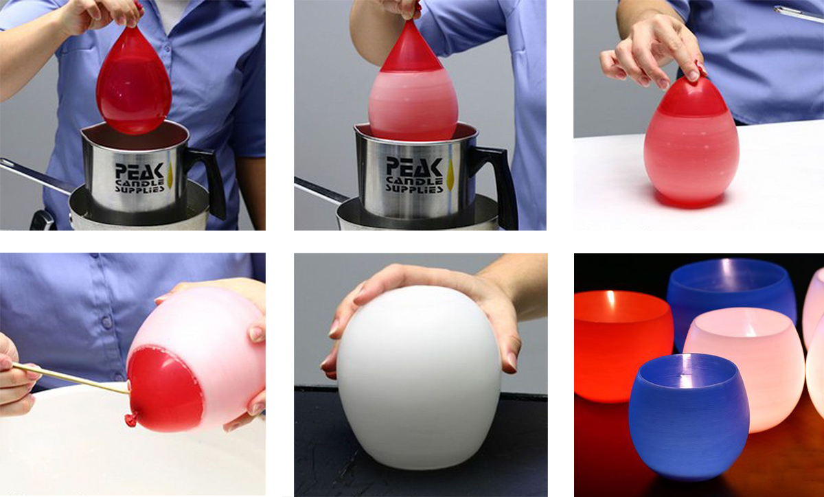 Hacer velas con globos de forma manual